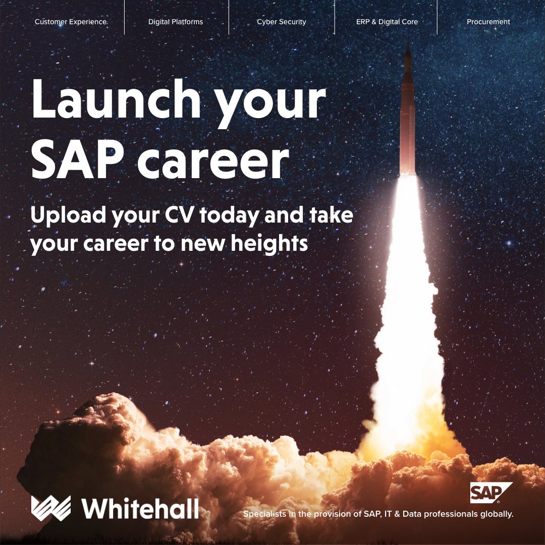 whitehallres's tweet photo. Are you ready for your career in SAP to take off? 🚀 Upload your CV today and let Whitehall Resources be your launchpad to success. 

Register your CV today:
🔗 https://t.co/a8BSDFbXny

#SAPJobs #ITJobs #DataJobs https://t.co/GUCd1YWSee