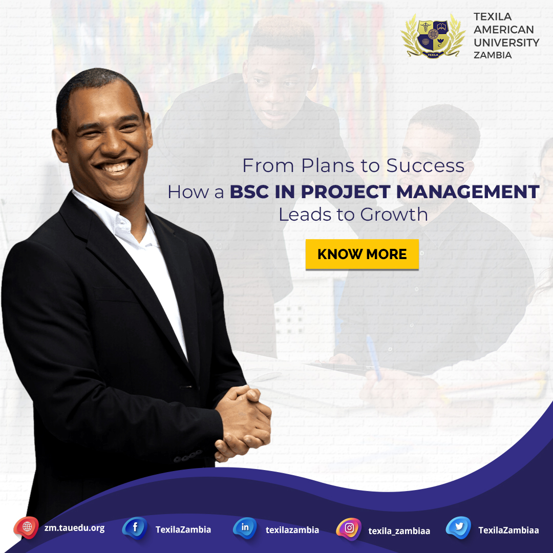TexilaZambiaa's tweet image. Explore how a Bachelor of Science in Project Management propels individuals from envisioning plans to achieving remarkable success.

Read more:  zm.tauedu.org/blog/bsc-in-pr…
Enroll now: apply.tauedu.org/.../bachelor-o…

#Texila #TexilaAmericanUniversity #BScPrograms #ProjectManagement #Zambia