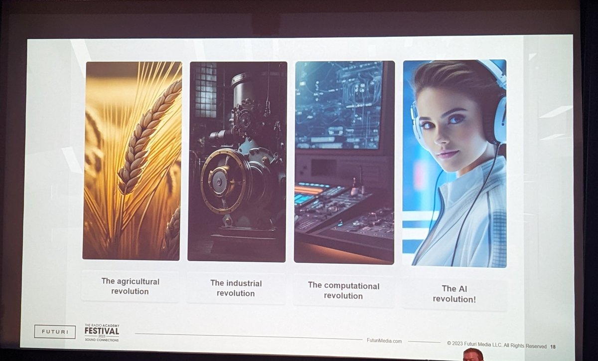 I went to a talk on AI and audio this week. ICYMI, the AI revolution is being driven by attractive and slightly digital looking women. Pass it on.