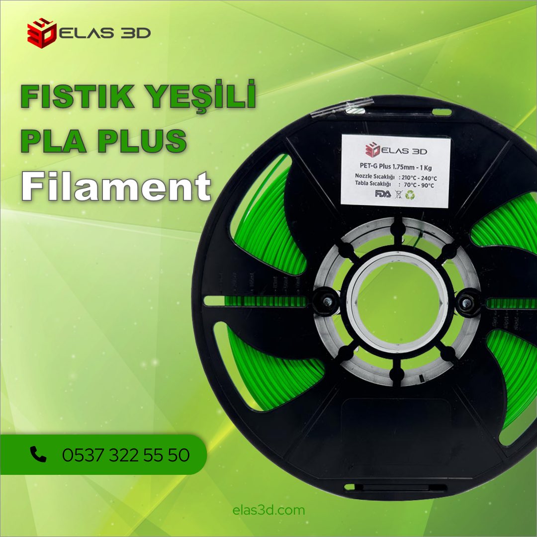 Elas 3D Yeşil PLA Plus Filament

Filamentlerimizle ilgili detaylı bilgi ve satın alma için bizimle iletişime geçebilirsiniz.

📞+905373225550
📩info@elas3d.com
🌐elas3d.com

#elas3d #3dyazıcı #3dprinter #3dbaskı #3dprinting #3d #3dprinted #plaplus #petg #petgplus