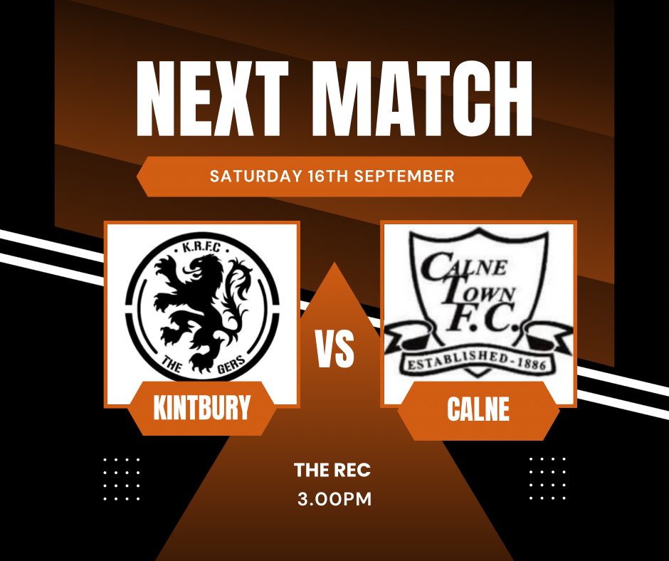 Tomorrow the 1st team host <a href="/calne_town/">Calne Town FC Reserves</a> at the rec 3.00pm

Bar is open from 2.00pm

Come and support the boys as we look for another 3 points 🧡🖤