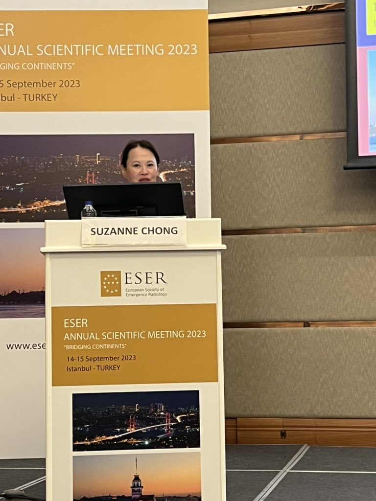 KrystalArcherMD's tweet photo. Dr. Suzanne Chong @suzchongmd 
tells us how simplify reports for Abdominal Trauma #ESERmeetsASER #ESER2023 #BridgingContinents @ESERadiology @ERadSociety https://t.co/cZgj95x9dK