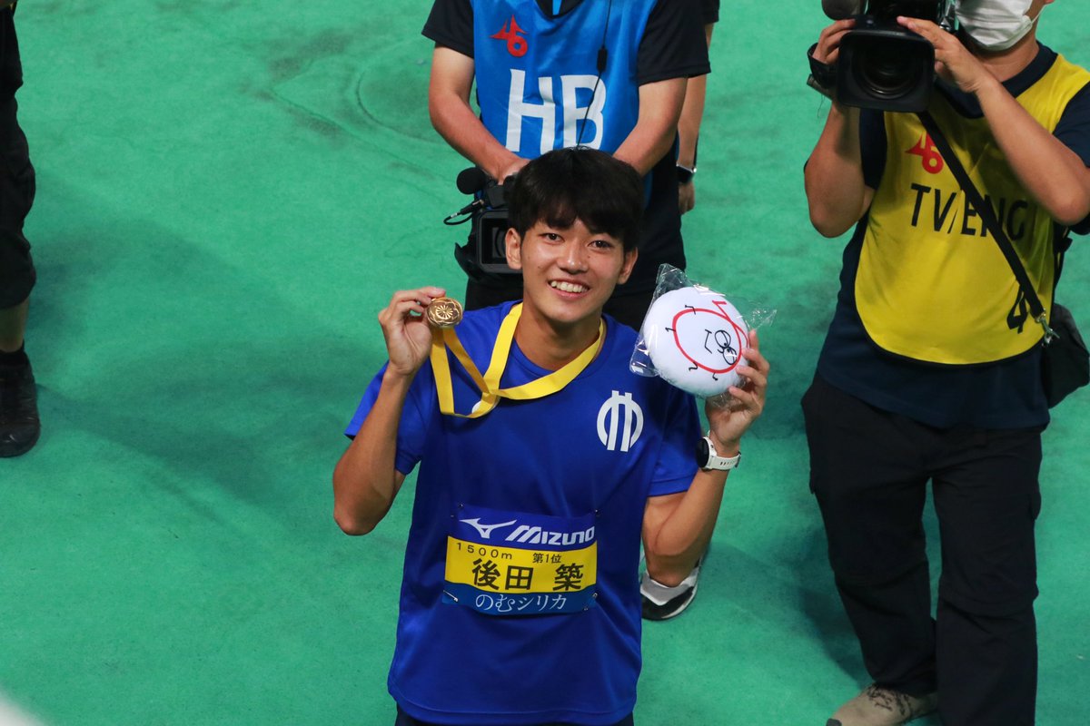 後田の表彰の様子です🏆🥇 #順天堂大学 #順大 #全日本インカレ #日本IC