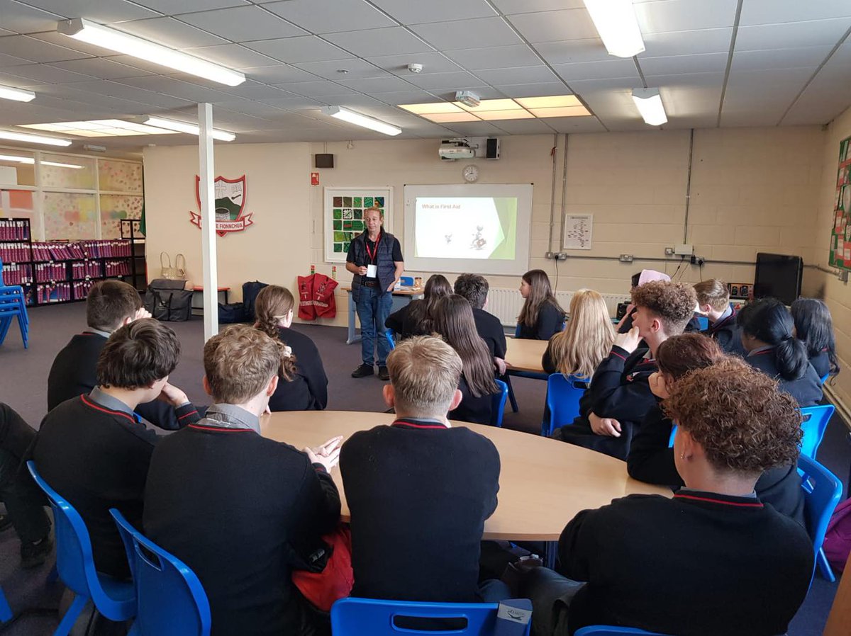CFionnchua's tweet photo. TY First Aid 
 Two days of first aid training and a great experience to kickstart the year. Thanks to First Aid Coaching, Cork for delivering the workshops. Students learned the basics of emergency first aid, including CPR.  #TYactivities #lifeskills #wearecetb https://t.co/RMGA160s6v