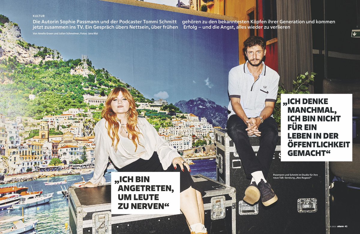 Seit einem Monat bin ich fester Teil der Redaktion von <a href="/sternde/">stern</a>. Nun ist mein erstes Interview erschienen. Habe mit Sophie Passmann und Tommi Schmitt über Schönheits-OPs und das große Geld diskutiert. Ab jetzt am Kiosk und bei Stern Plus.