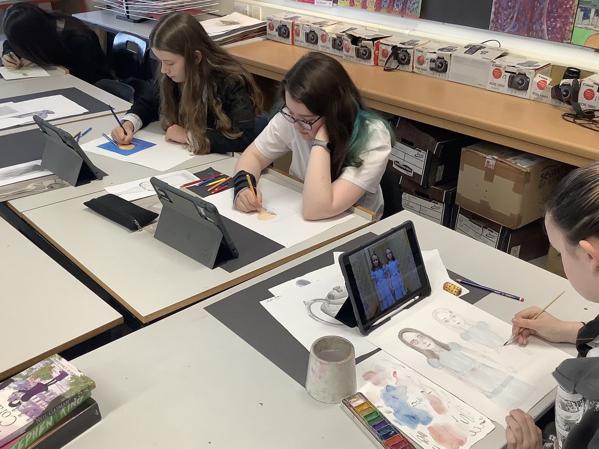 Blown away by our new Nat 5 Art pupils today, great quality work and great effort!