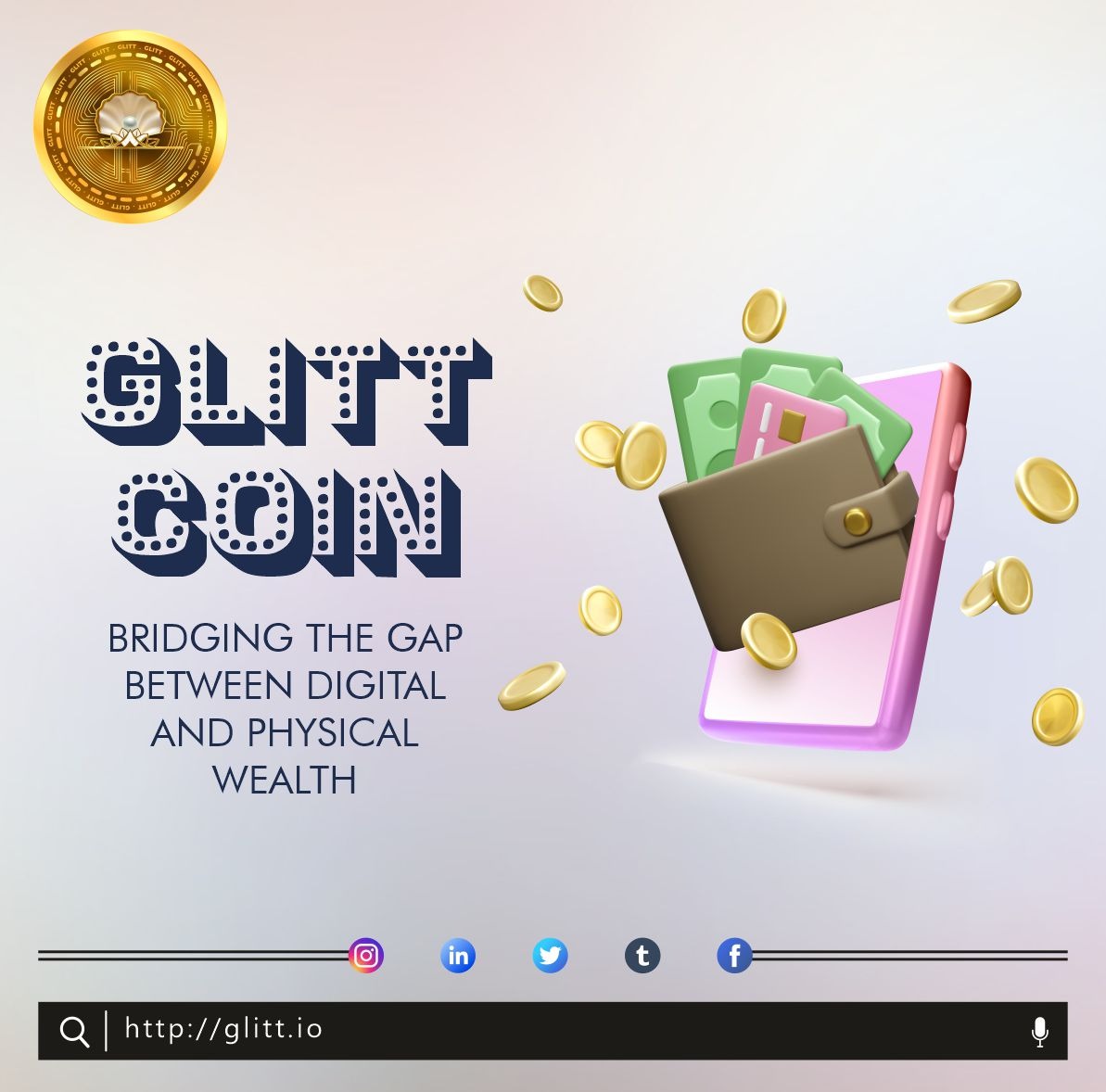 glitt_coin's tweet photo. ✨🪙 GLITT COIN! 🪙✨
🌐📲 Bridging The Gap Between Digital and Physical Wealth! 💰🏦🤝 
 Join us today: https://t.co/2u89Val9Yj

#glittcoin #investing #cryptoinvesting #digitalwealth #physicalwealth #easytrading #cryptoglitt #tradingtips #glittpearlscoin #btc #forex https://t.co/8ewwOdCW9Y