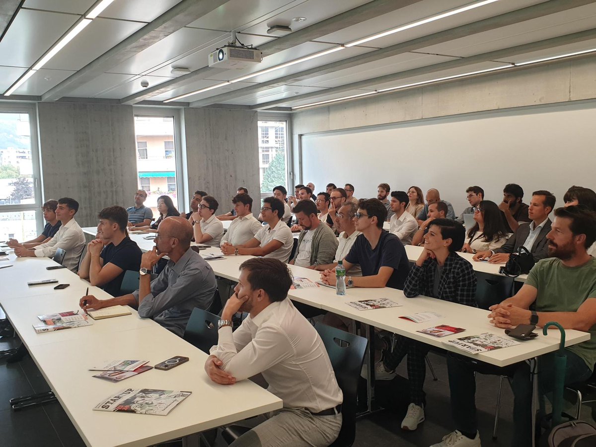 venturelab_ch's tweet photo. "Technical know-how - purpose - passion - persistence. In my opinion, this is what it takes to succeed as an entrepreneur"
Priyanka Dutta-Passecker, founder of biotech startup Healiva, speaks at the Venture Briefing at USI Startup Centre / SUPSI in Lugano.
#SwissStartups https://t.co/2v3VorfS5g