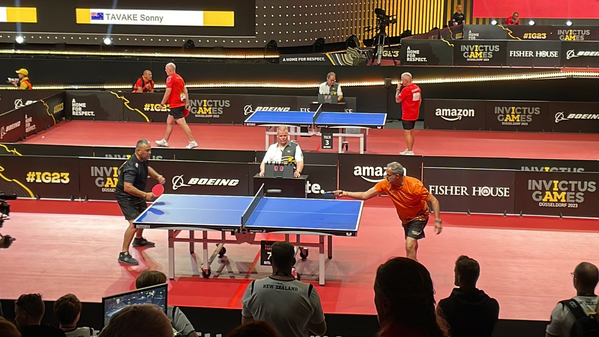 EdLaagland's tweet photo. @InvictusGamesDE een dag met tafeltennis en zitvolleybal. Heb zelf een ervaring op mogen doen met rolstoelrugby. 
Prachtig evenement met de terechte aandacht aan onze militairen #respect https://t.co/oJpUyuNx9I