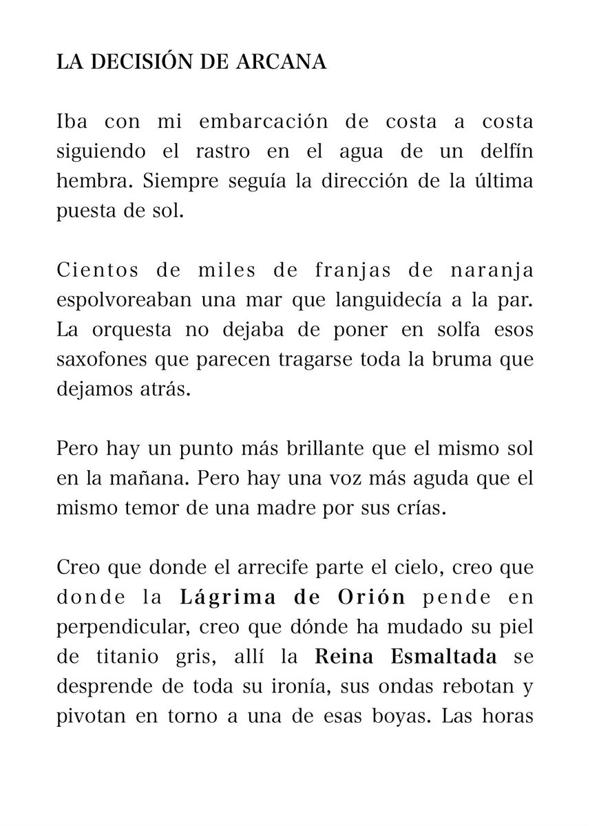 ionztomo16's tweet photo. LA DECISIÓN DE ARCANA por Juan Gago (c)
#delfin #eslora #franjas #poesia #arte #escribiendo #lagrimasdeorion #soles https://t.co/IO09mp4Ozs