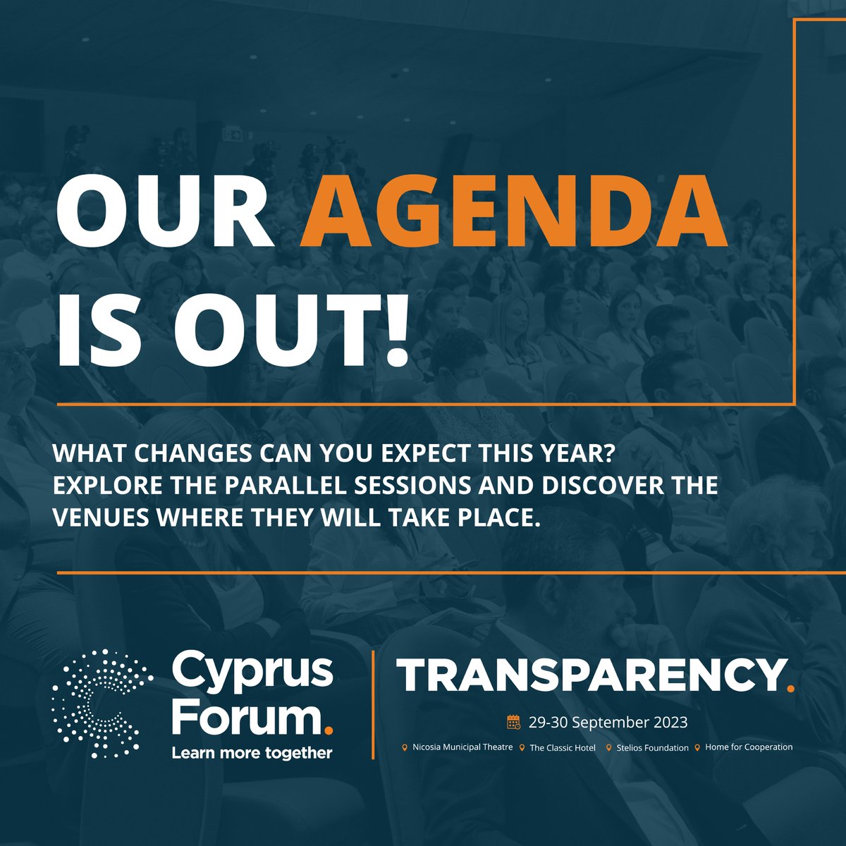 CypForum's tweet image. The #CyprusForum (draft) agenda is here! Get ready for 60+ hours of #engagingdiscussions across 4 venues. Diverse speakers from various sectors will provide thought-provoking insights. Ready to dive in? Check out our agenda for details 
🔗2023.cyprusforum.cy/programme/