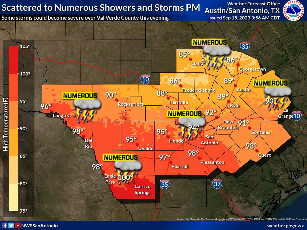 Scattered to numerous showers and storms are expected throughout the ...