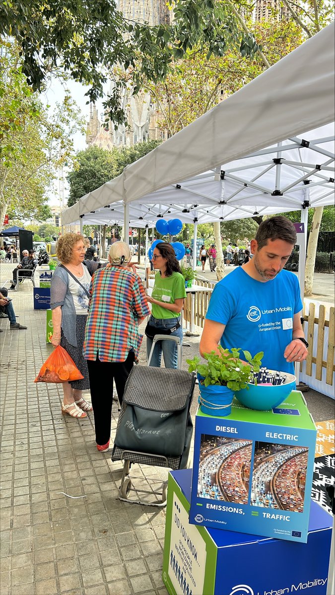 EITUrbanMob's tweet photo. Everything's set for Park(ing) Day! 🚗🌿

🚀 Join us as we transform parking spaces into vibrant, community-driven pop-up parks for a day, reimagining urban spaces and promoting #sustainable #mobility.

📍 Plaça Sagrada Familia, 11 (9am - 6pm)

#ParkingDayBCN23 @ParkingDay_BCN https://t.co/d2k89MRVB8