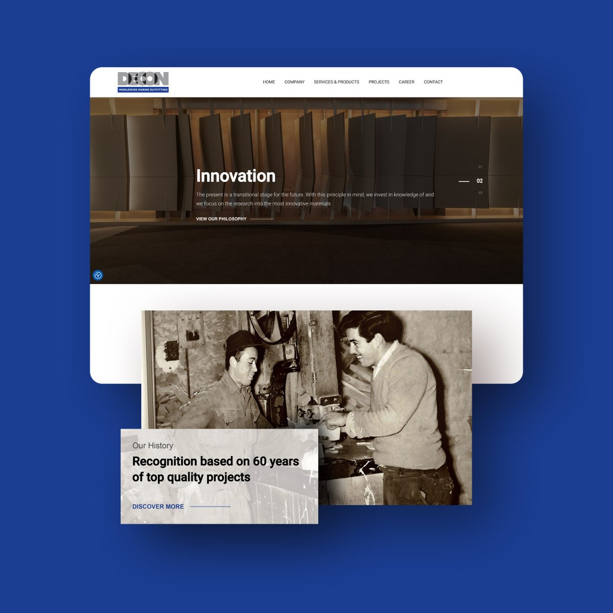 nevmagr's tweet image. Η ομάδα μας με υπερηφάνεια παρουσιάζει την ολοκαίνουργια ιστοσελίδα της DECON S.A, που αντικατοπτρίζει τον κόσμο της ναυπηγικής βιομηχανίας και την αισθητική της. Επισκεφτείτε τη νέα ιστοσελίδα decon.gr
#Decon #Νevma #Διακόσμηση #ΝαυπηγικήΒιομηχανία #Ιστοσελίδα