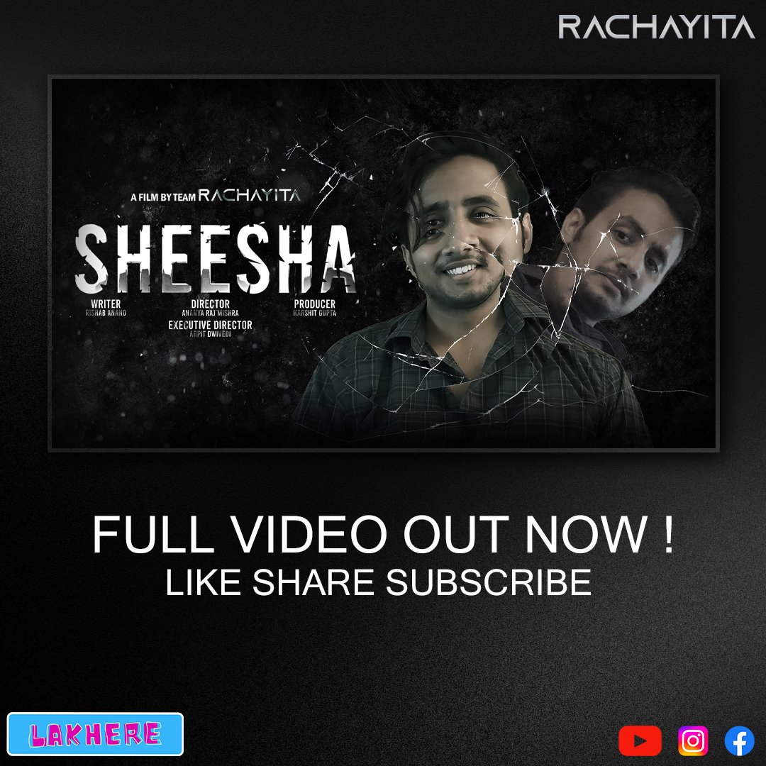 harshitgpt01's tweet image. youtu.be/TBnqNRZvj-E
Team RACHAYITA  presents

From LAKHERE  house 

A STORY ABOUT TEEN LIFE... A PERSPECTIVE FROM TEEN LIFE..
LET SEE WHAT THIS EFFECT YOU N WHAT QUESTIONS WILL GONNA WILL APPEAR.

SHEESHA A REFLECTION OR REAL?
 #G20India #G20Summit #Jawan #movies #Trending
