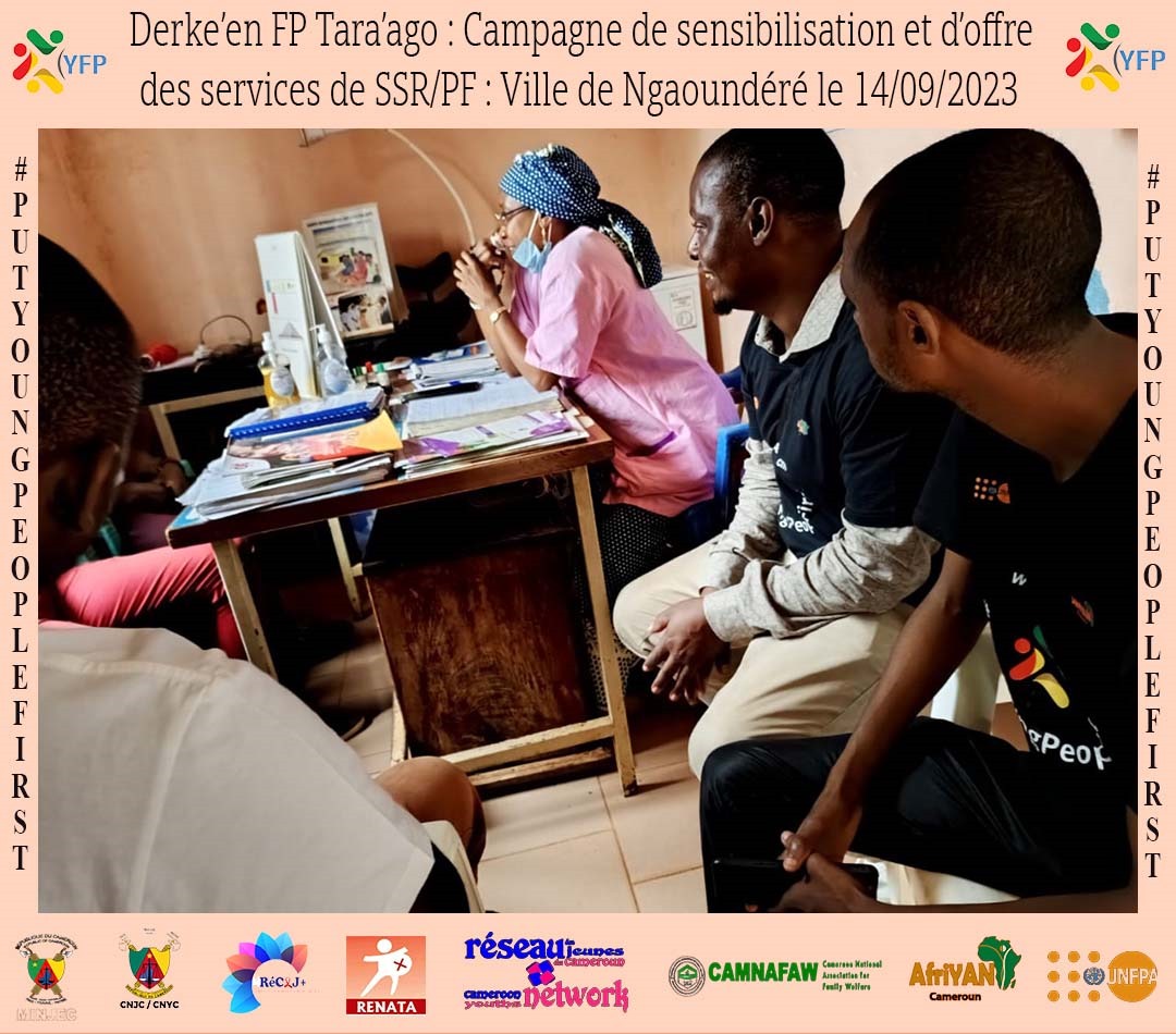 Y3zeros's tweet photo. Campagne "Derke'en FP Tara'ago" ds la ville de #Ngaoundere
Rencontre &amp; échanges fructueux entre l'équipe &amp;  Mme Habiba, Chef de l'Unité #SRJA de 🏨 de Ngaoundere.Les échanges ont porté sur les activités de l'unité qui reçoit en moyenne 50 👫/mois et les difficultés rencontrées. https://t.co/VxOAjANg0I