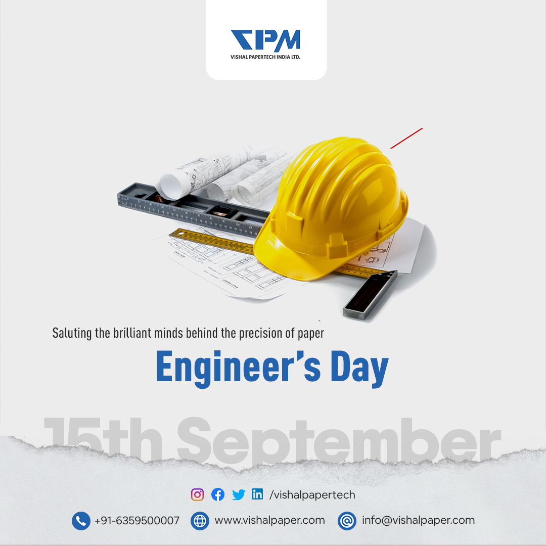 VishalPapertech's tweet image. 👷‍♀️👷‍♂️ Happy #EngineersDay! At #VishalPapertech, we're proud to be the driving force behind #innovation in the paperboard industry. Our engineers are the heart and soul of our #success, and today, we celebrate their dedication and #ingenuity. 📜 #PaperboardPioneers #Sustainability