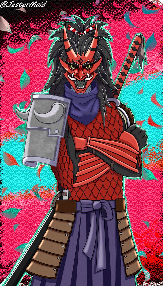 JesterMaid's tweet photo. Enjoy my oni enforcer vigilante, i made it for shatered star campaign, have a good day😘 #pathfinder #dndcharacterart #ttrpg #digitalart #painttoolsai #Vigilante #DigitalArtist #pathfinder1e #OC #comissionsopen #halforc #DnDcharacter https://t.co/gkeZNPF3bq