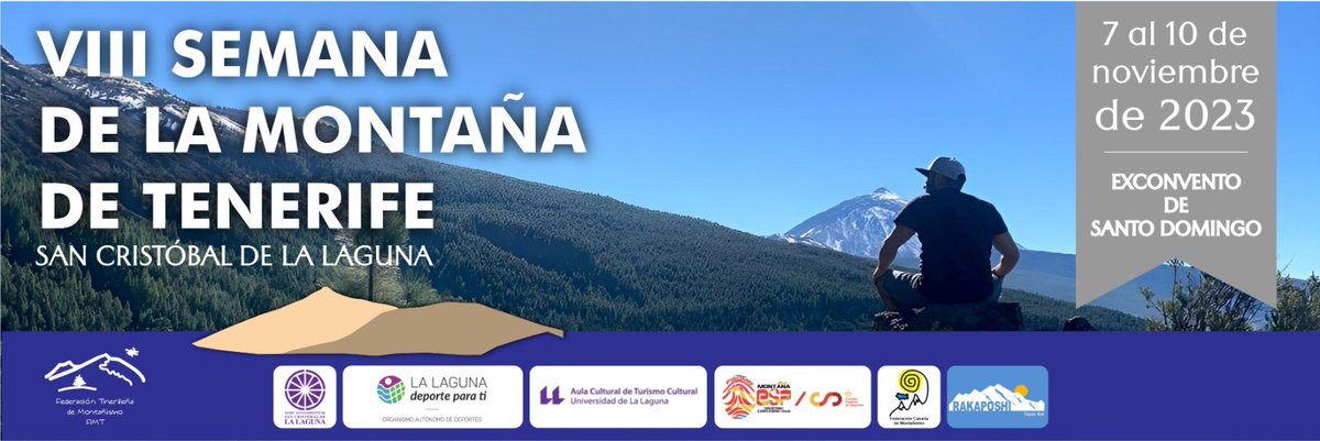 FEDTFM's tweet photo. VIII SEMANA DE LA MONTAÑA DE TENERIFE
Del 7 al 10 de noviembre de 2023
#semanadelamontaña #montaña #tenerife #canarias #fecamon #fimt #fedme https://t.co/ndOYcauDuj
