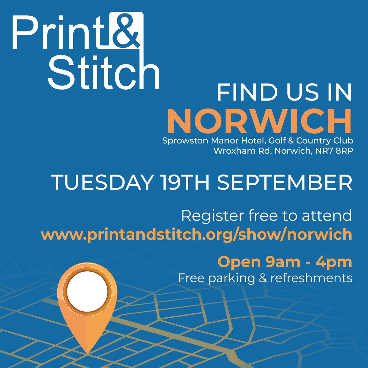 Join us on Tuesday 19th September for the Print &amp; Stitch show in Norwich. We will be there from 9am - 4pm. Come and say hello if you are going to be there! 

#roadshow #wholesaleclothing #smallbusinessuk #henburybrands