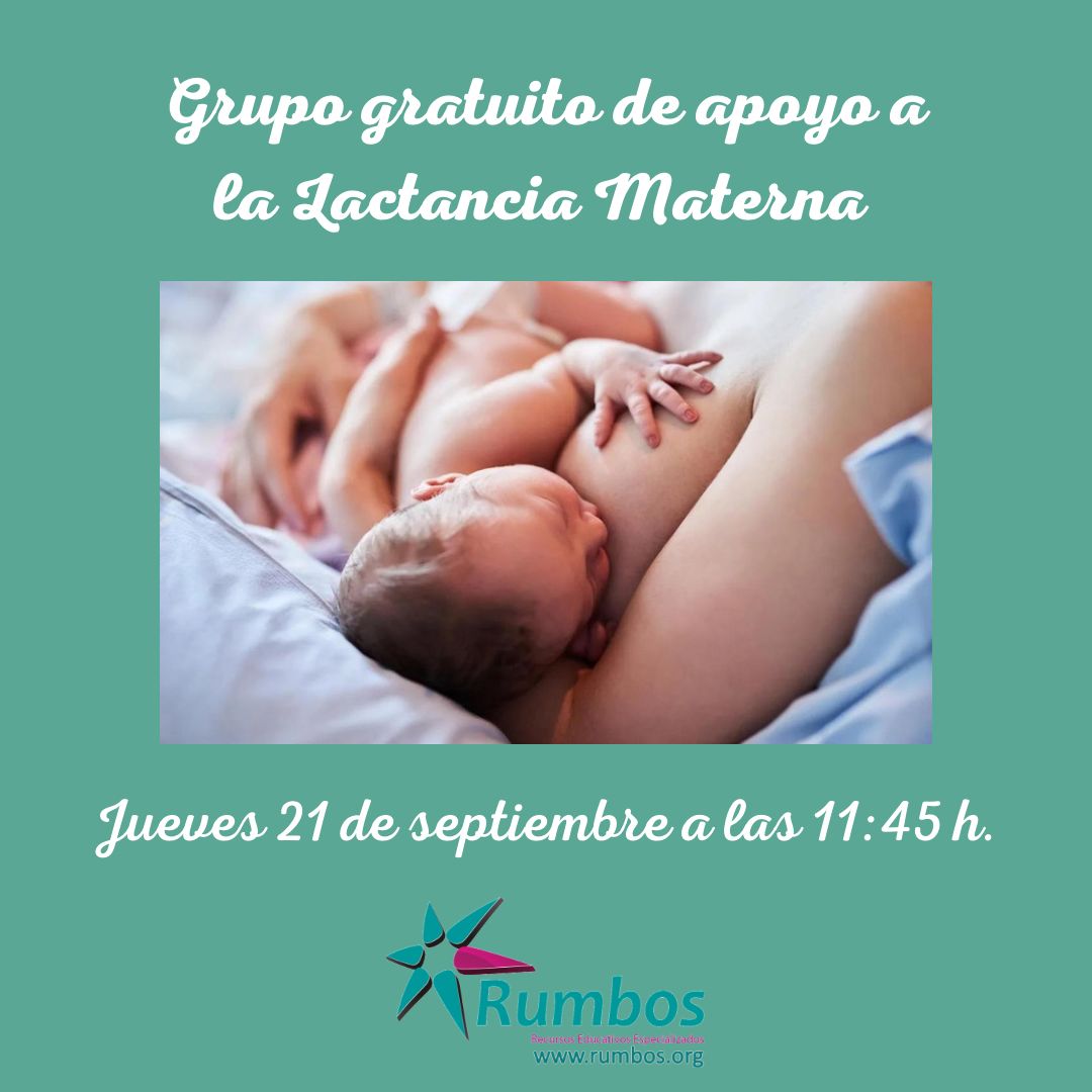 RumbosOrg's tweet photo. Para iniciar el curso, se va a impartir en Rumbos un Grupo GRATUITO de Apoyo a la Lactancia Materna
Dirigido por la matrona Elena Claudel en donde se ofrecerá información y experiencia a embarazadas y madres del proceso de dar la teta o el destete así como otros temas de interés+ https://t.co/j9G8vXtIBp