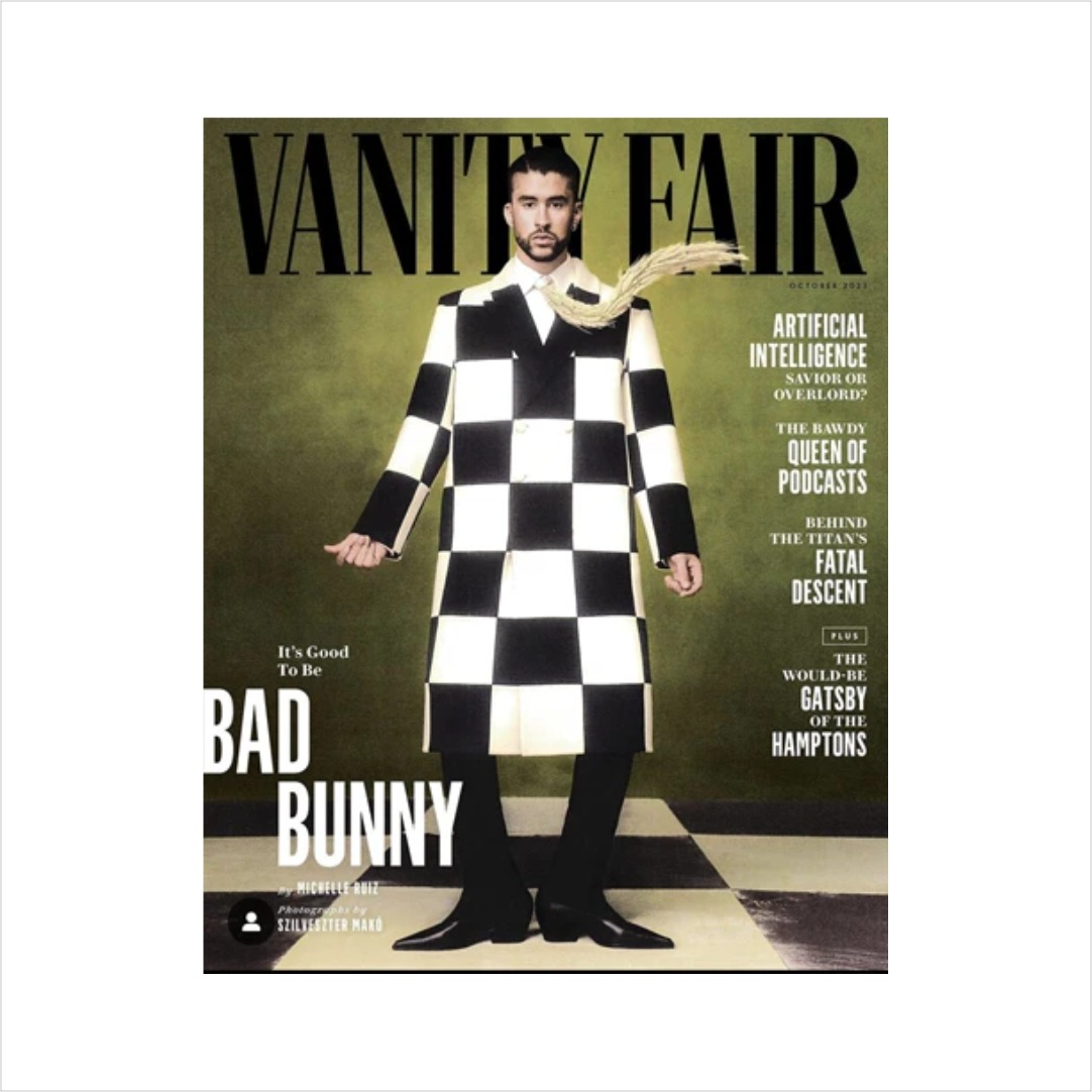 magazinecafe's tweet photo. Vanity Fair Magazine-Oct'23 Issue
@badbunnypr @vanityfair
Shop Now at https://t.co/W1sQAGm9fo
#VanityFair #BadBunny #Music #Magazine #Magazinestore #MagazineCafe #NYC #USA https://t.co/J4us9G0J7S