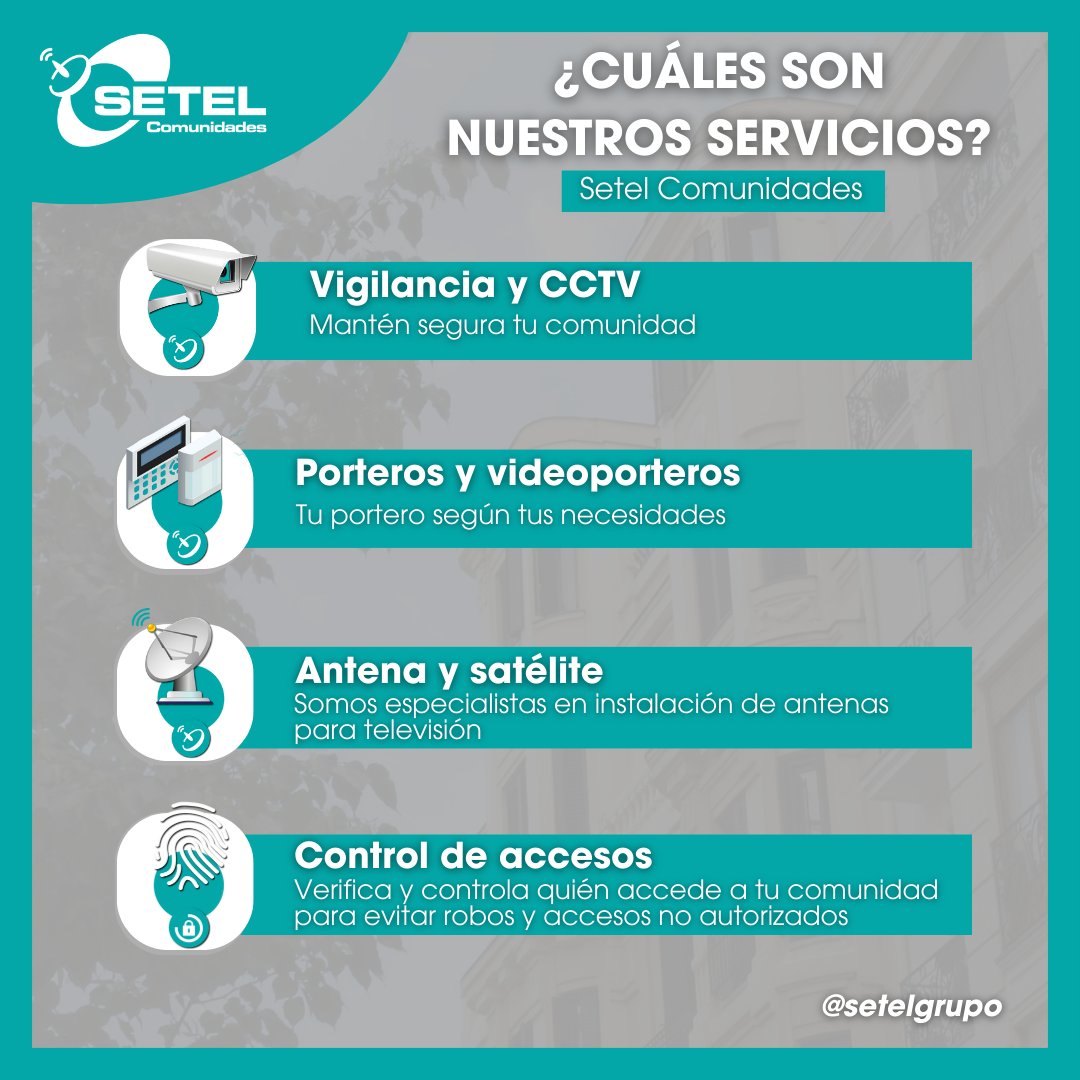 SetelGrupo's tweet photo. Nuestros servicios 📡

#Salamanca #SetelGrupo https://t.co/vLFmpQ8q8K