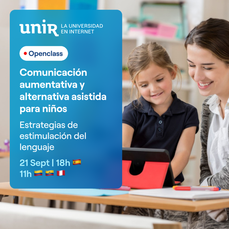 UNIRuniversidad's tweet photo. 👀 ¿Has oído hablar de las estimulación del #lenguaje para niños?

📅 El 21/09 @ruthcandela79, Dra. en Medicina y profesora del Máster en #Neuropsicología 🧠 y #Educación de #UNIR, explicará los beneficios de esta disciplina. 🗣️

¿A qué esperas para apuntarte? 

#UNIRuniversidad