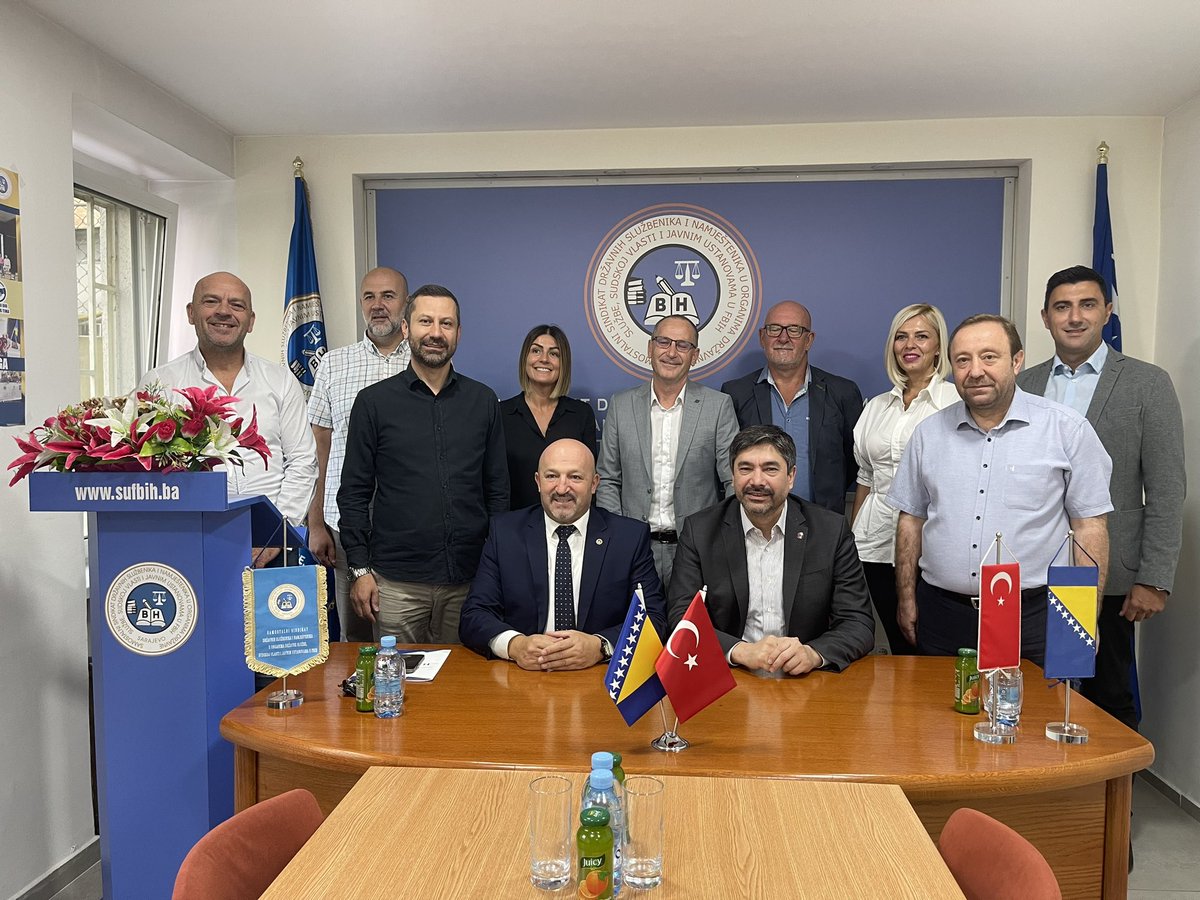 Bosna Hersek’te BH Sendikaları birliği ile işbirliği protokolü imzaladık.