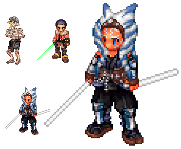 Huyang, Ezra Bridger and Ahsoka Tano from Star Wars - Ahsoka