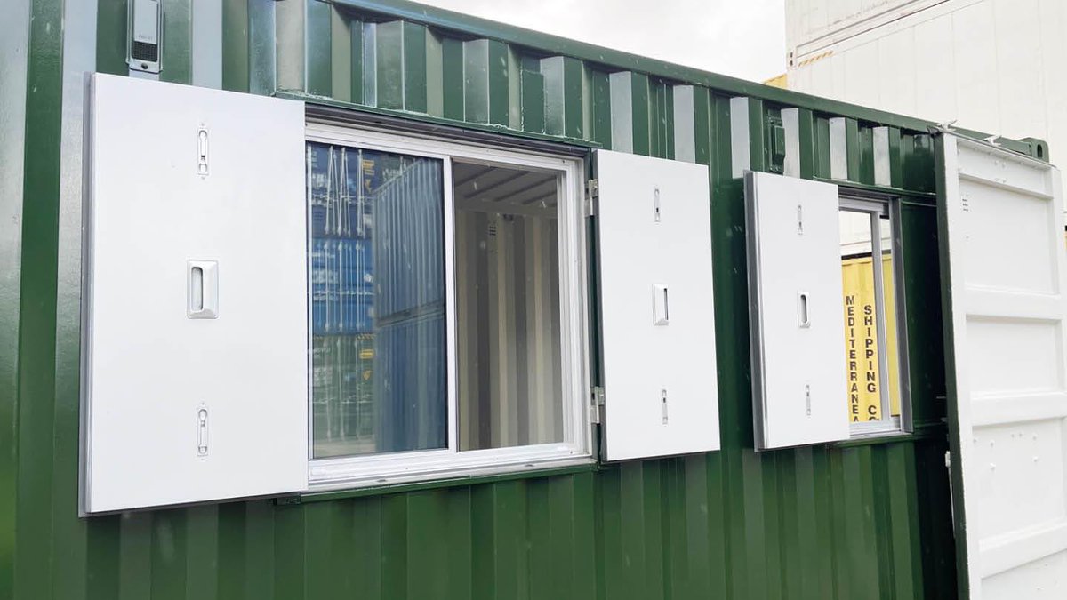 We modified this 20ft Standard One Trip container by adding windows and a personnel door, ready for our customer to create their own office space. 🤝

Read more on this project here: clevelandcontainers.co.uk/case-studies/2…

#WeBoxClever #ClevelandCan | #ShippingContainer #Modification
