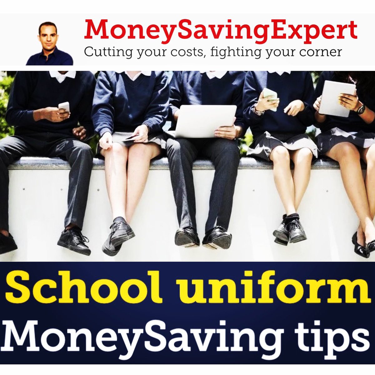 Money Saving Expert, Martin Lewis, talks School Uniform Money Saving Tips. MSE always has handy tips on how to kit out the kids on the cheap! &amp; this school term Uniformerly features in their Guide – ‘Eight ways to save on school uniform’. tinyurl.com/MSE-moneysavin…