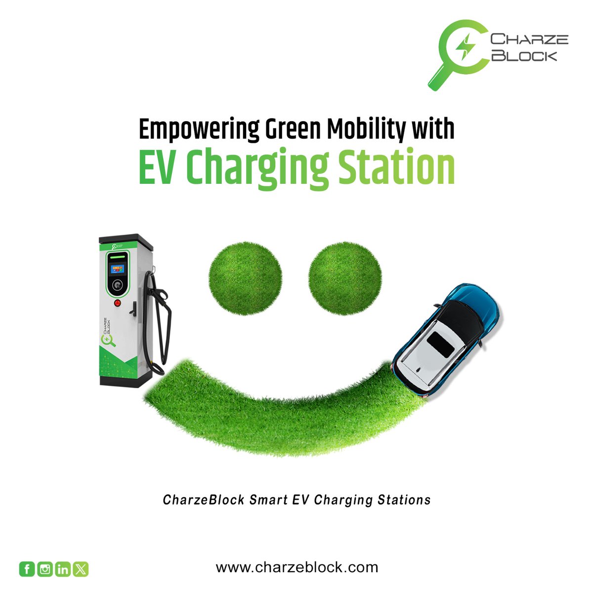 Driving change, one charge at a time! 🚗⚡
Embrace a #sustainable future with our EV charging stations.

#Clean, #green, and ready for the road ahead. 🌿🌍

#GreenMobility #EVCharging
#SustainableTransport #charzeblock 

Connect with us charzeblock.com