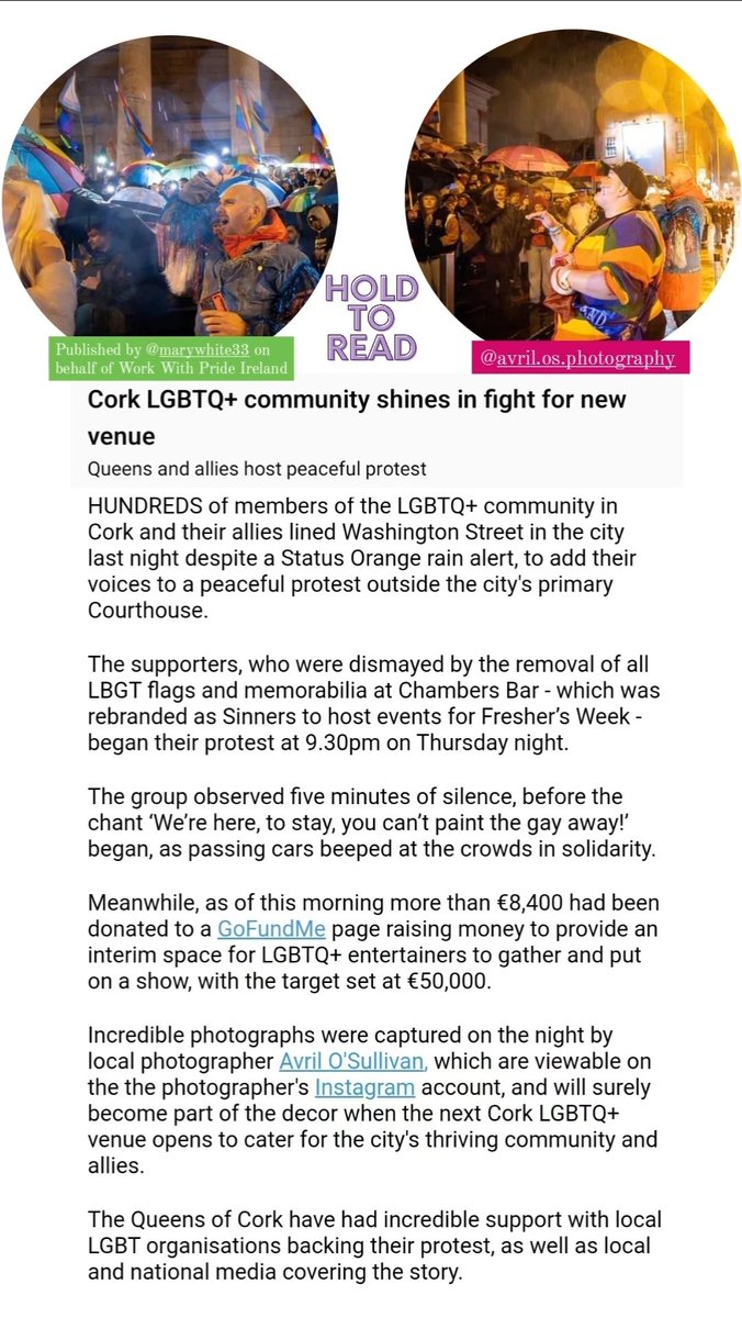 Work With Pride IE (@workwithprideie) on Twitter photo We are stronger together!
"WE'RE HERE, TO STAY, YOU CAN'T PAINT THE GAY AWAY!"
#CorkLGBTQ #GayCork #Cork #Protest <a href="/GayProjectIRL/">Gay Project ๐ณ๏ธโ๐</a> <a href="/LINCwomen/">LINC</a> @CorkGender <a href="/CorksRedFM/">Red FM</a> <a href="/Corks96FM/">Cork's 96FM</a> <a href="/PantiBliss/">Dr Panti Bliss-Cabrera</a> <a href="/LGBT_ie/">LGBT Ireland</a> We are stronger together!
"WE'RE HERE, TO STAY, YOU CAN'T PAINT THE GAY AWAY!"
#CorkLGBTQ #GayCork #Cork #Protest <a href="/GayProjectIRL/">Gay Project ๐ณ๏ธโ๐</a> <a href="/LINCwomen/">LINC</a> @CorkGender <a href="/CorksRedFM/">Red FM</a> <a href="/Corks96FM/">Cork's 96FM</a> <a href="/PantiBliss/">Dr Panti Bliss-Cabrera</a> <a href="/LGBT_ie/">LGBT Ireland</a>