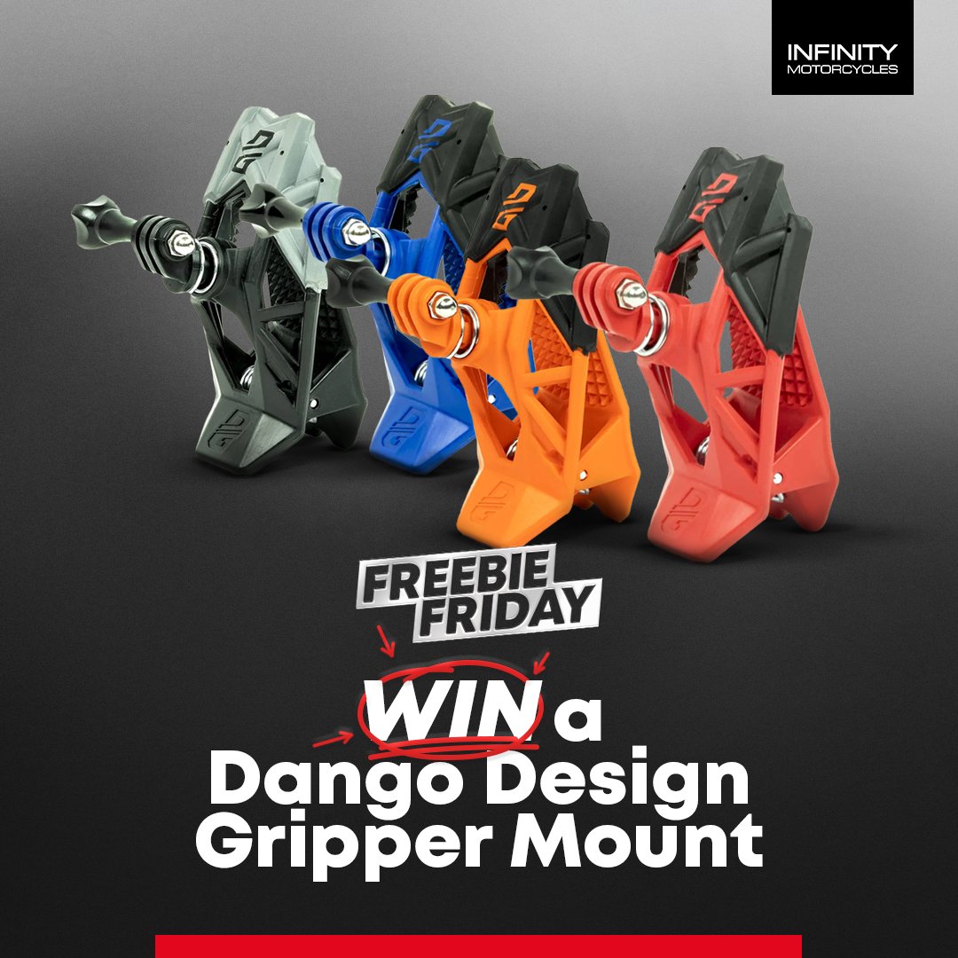 InfinityMoto's tweet image. 🎉FREEBIE FRIDAY 🎉

YOU have the chance to WIN a Dango Design Gripper Mount! 🤩

To enter:
1. Follow @InfinityMoto
2. RT this post
3. Reply with your choice of colour: Black/Grey, Orange/Black or Red/Black 

Comp Ends 28 Sept @ 23:59. UK &amp;amp; ROI only. T&amp;amp;Cs: bit.ly/36TfphH