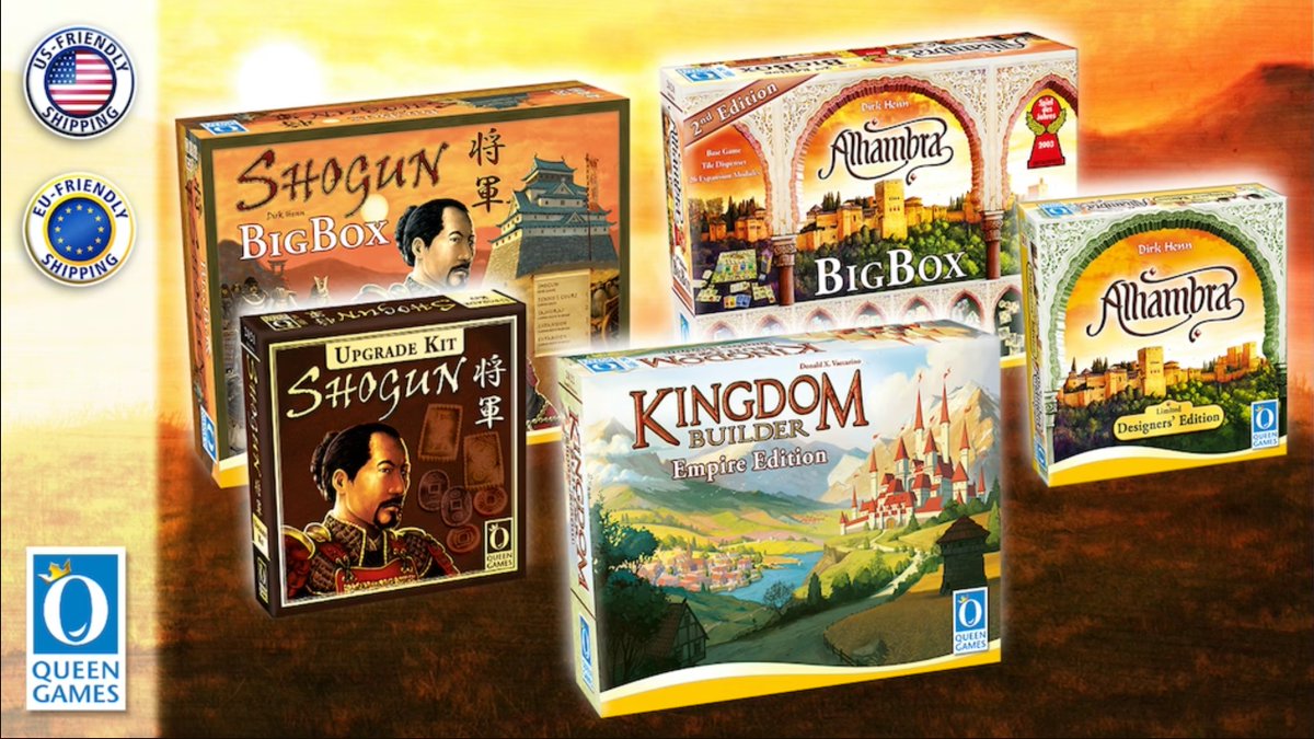 🌟 Discover the Queen Games classics - Shogun, Kingdom Builder, and Alhambra - now in the exclusive Big Box format! Support our Kickstarter campaign and experience board game magic like never before! 🎲🏰👑 kickstarter.queen-games.com