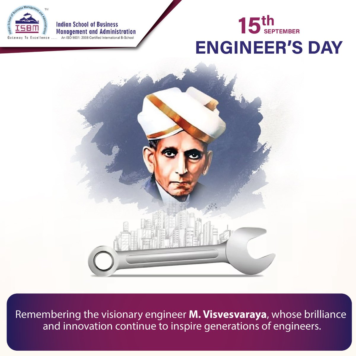 isbma's tweet photo. On Engineer's Day, we pay tribute to Sir M. Visvesvaraya, a true icon of engineering excellence who left an indelible mark on our nation's development.🏗️

#Visvesvaraya #EngineersDay2023  #ISBMA #EngineersDay https://t.co/FOBRXmMjRf