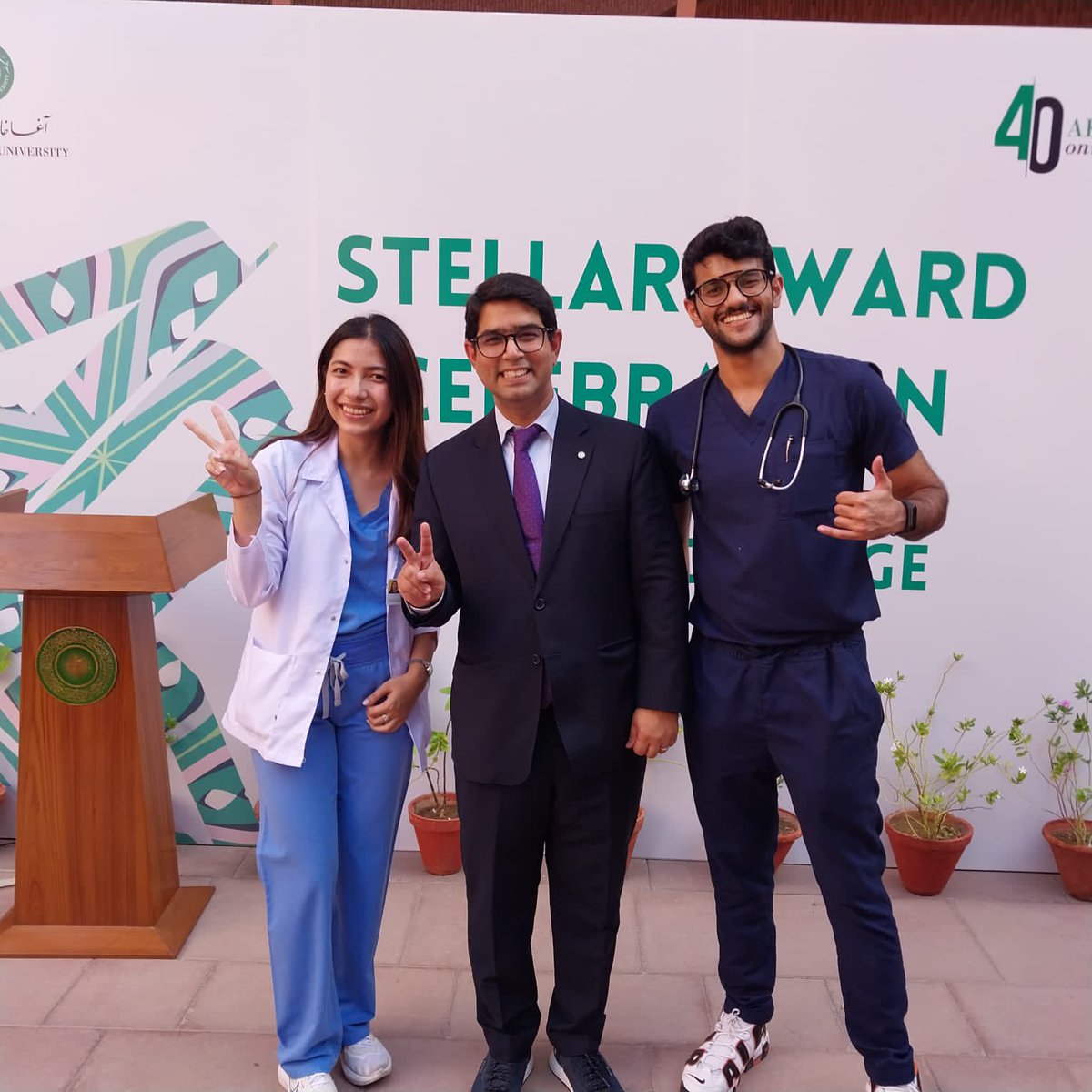 🌟 Celebrating <a href="/AKUGlobal/">Aga Khan University</a>’s well-deserved Stellar Award with our esteemed Dean, <a href="/AdilHaiderMD/">Adil Haider</a>! 🌟 Grateful for the dedication and excellence that earned us this honor. Here's to many more achievements together! 🎉 #AKUExcellence #StellarAward