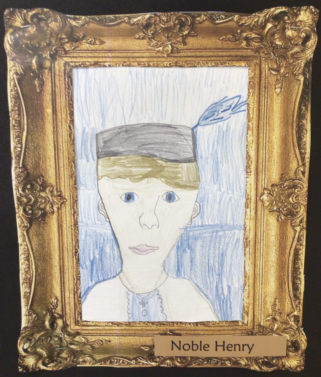 As a start to their topic on the Tudors, Year 5&amp;6 have done some amazing self-portraits but reimagined themselves as Tudor nobility! #Intrepid #MoorlandsWay #Hamptoncourtpalace
