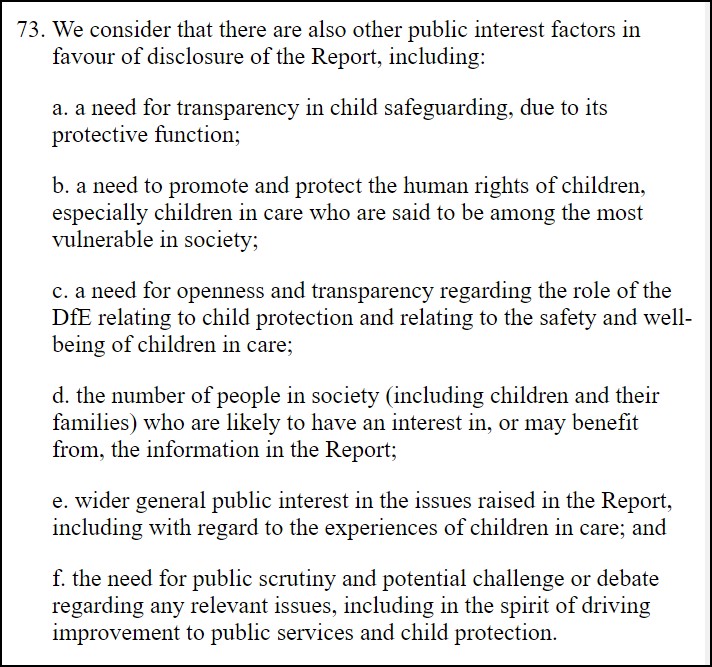 rosenbaum6's tweet photo. Interesting decision under FOIA section 36. Tribunal has overruled ICO, which backed DfE's refusal to release the report. Tribunal was dismissive of 'chilling effect' arguments that in future less info would be shared with DfE, and emphasised public interest case for disclosure: https://t.co/EbPHEEGCm4