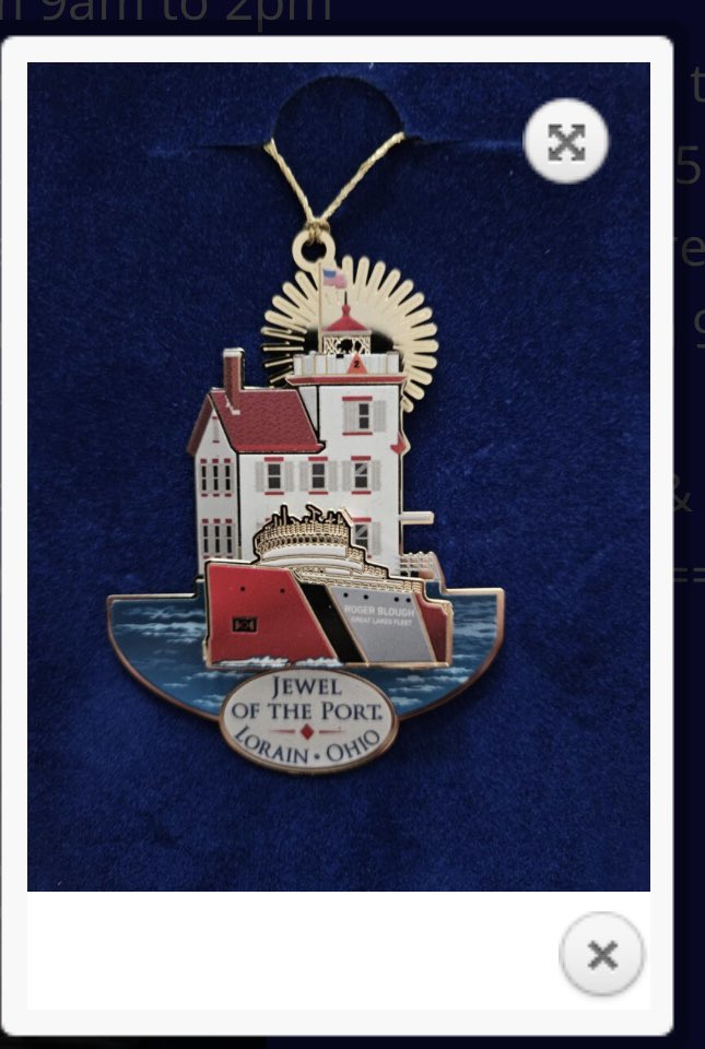 Our new 2023 Christmas ornament featuring the Roger Blough on it.   

lorainlighthouse.com/new-lighthouse…