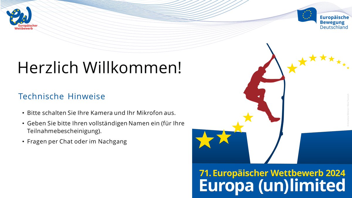 Fortbildung zum #EW2024 mit über 90 TN! Weitere Termine unter europaeischer-wettbewerb.de/fobi Jetzt anmelden und weitersagen!