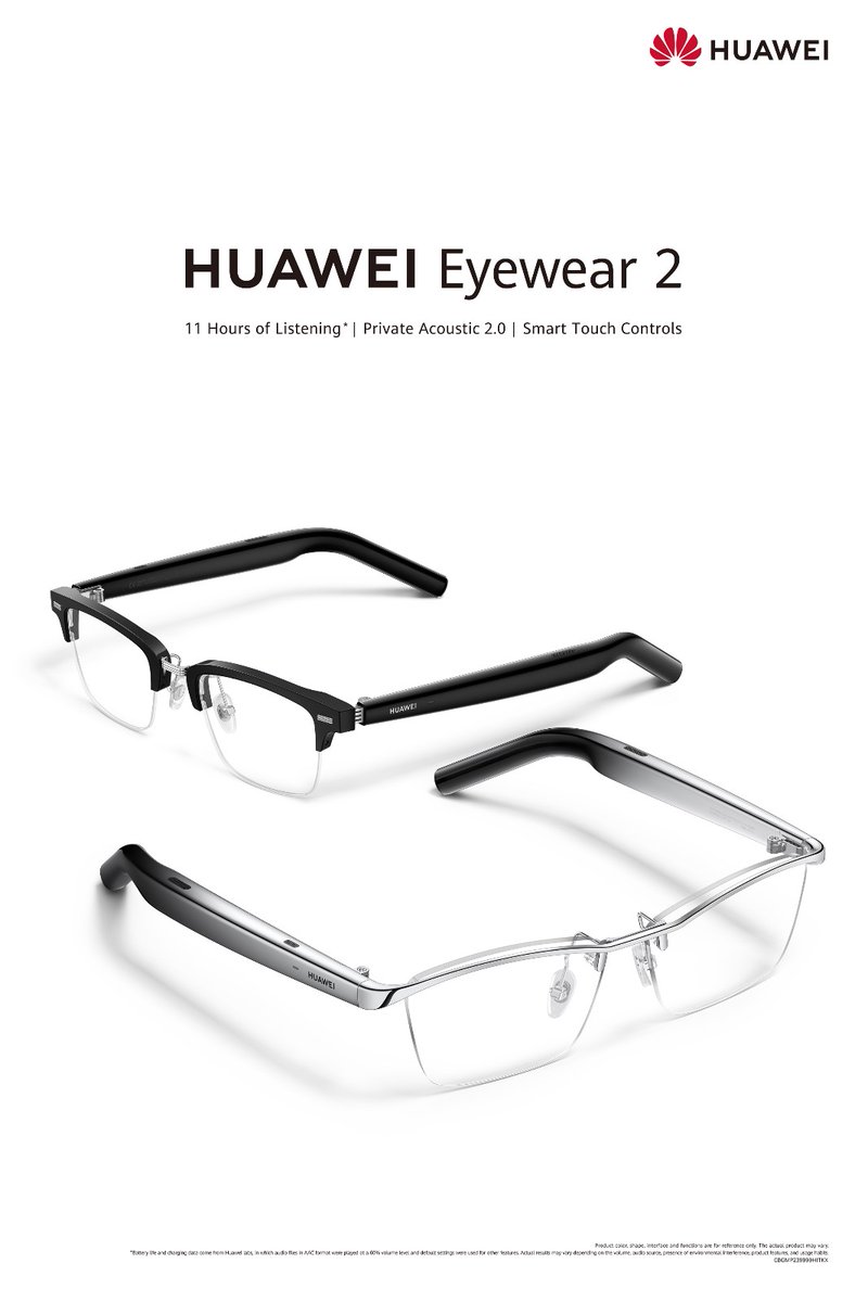 Embark on an adventure: #HUAWEIFreebudsPro3 for audio, #HUAWEIMatePad 11.5' PaperMatte Edition for stunning visuals, and #HUAWEIEyewear2 for cutting-edge eyewear. Join the excitement! #FashionForward #HuaweiHealth