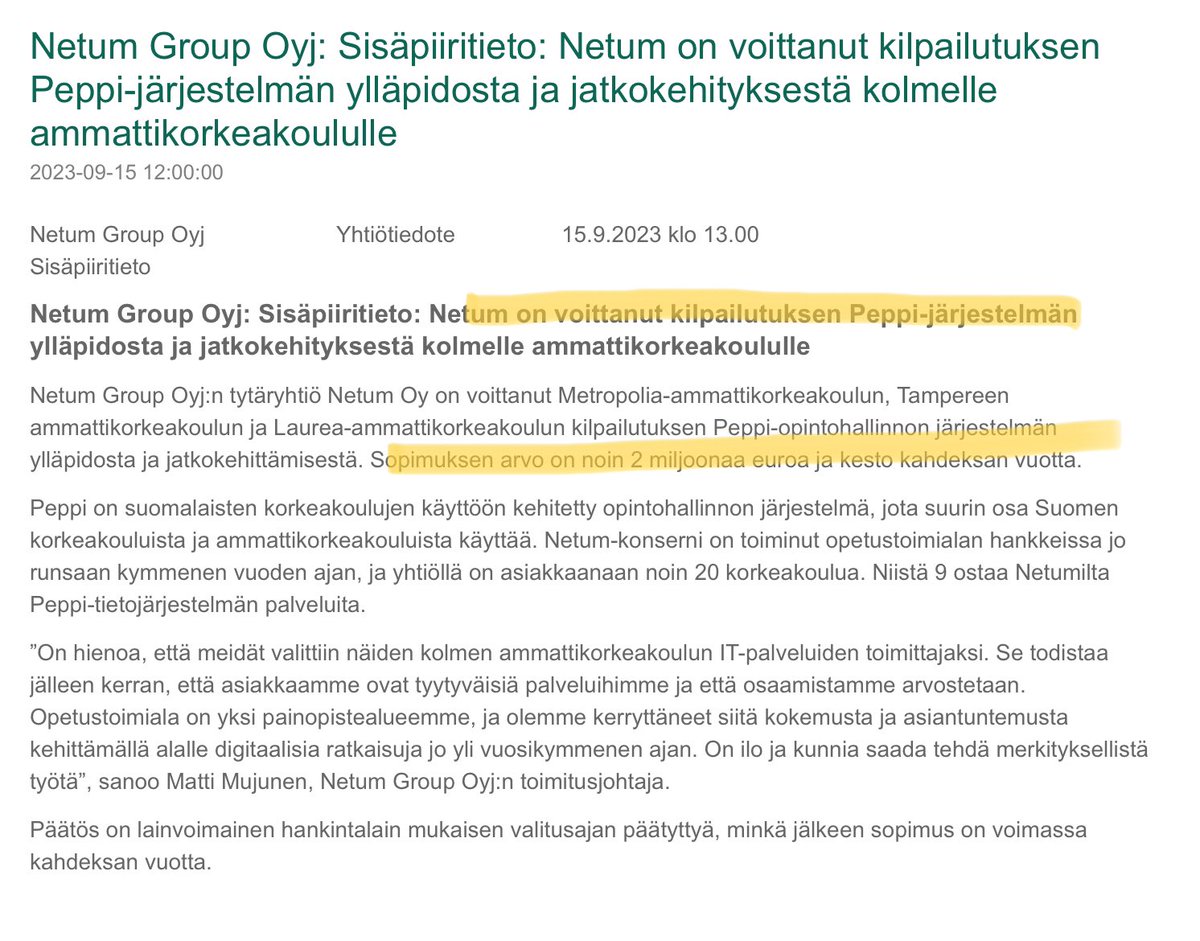 zijoittaja's tweet image. #Netum ja Här kommer Peppi Långstrump…🎶 Netumille taas voitto 🏆 Peppi-sarjassa. 2️⃣ M euroa.