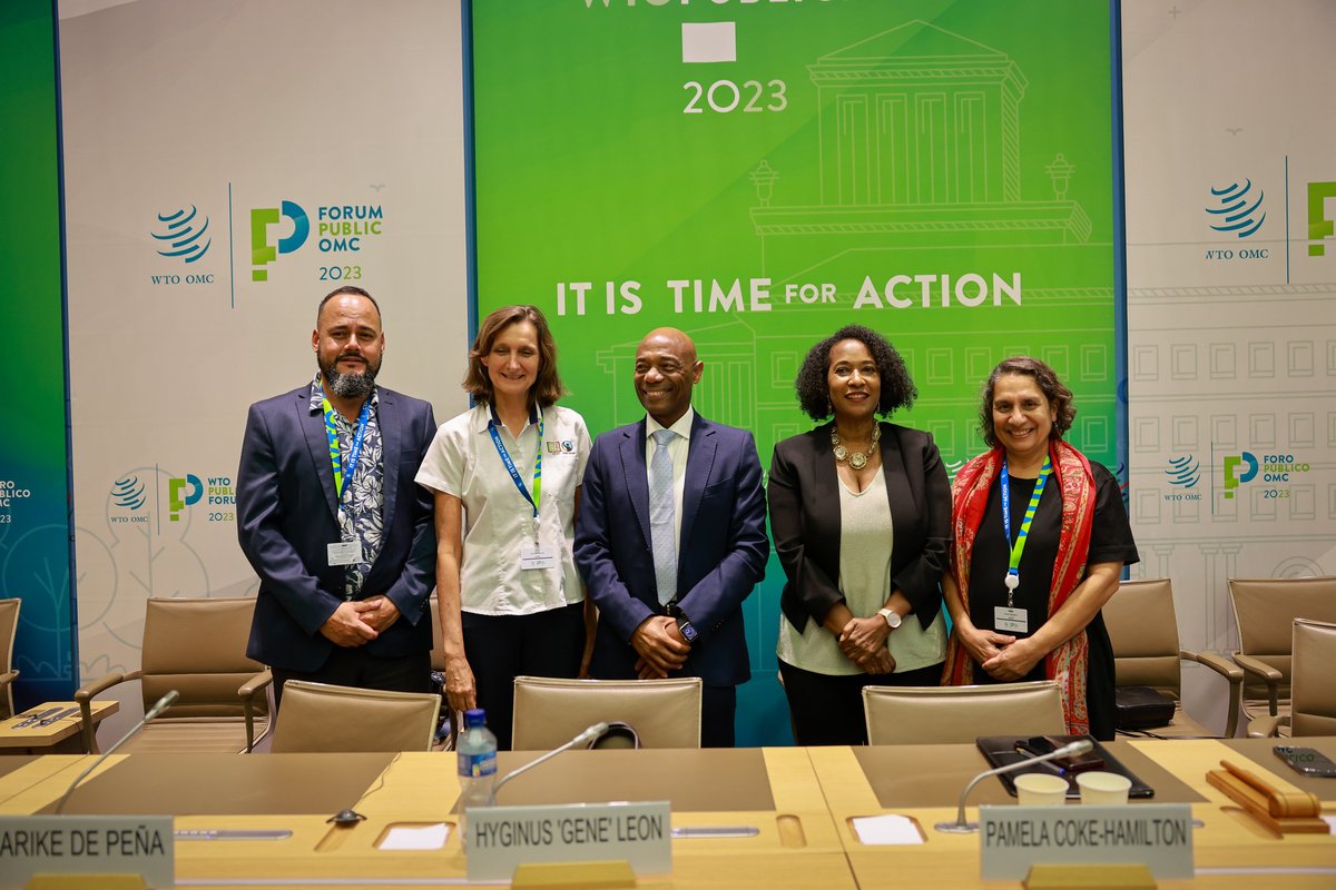 For a just and inclusive transition, tackle systemic inequities.

Why? Because climate change exacerbates existing issues.

Priority is building the resilience and capacities of small businesses. They need info, skills, tech, finance.

At our #WTOPublicForum panel with <a href="/Caribank/">CDB</a>.