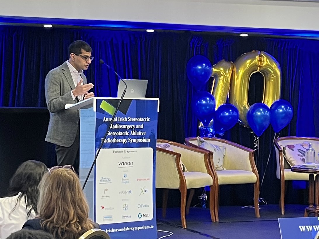 irishSRSandSBRT's tweet photo. Our next speaker today, @SahgalArjun from Toronto, Canada, giving fascinating insights on the Latest in Brain Radiosurgery for Brain Metastases. #irishsrsandsbrt2023 https://t.co/O6iTrFybzK
