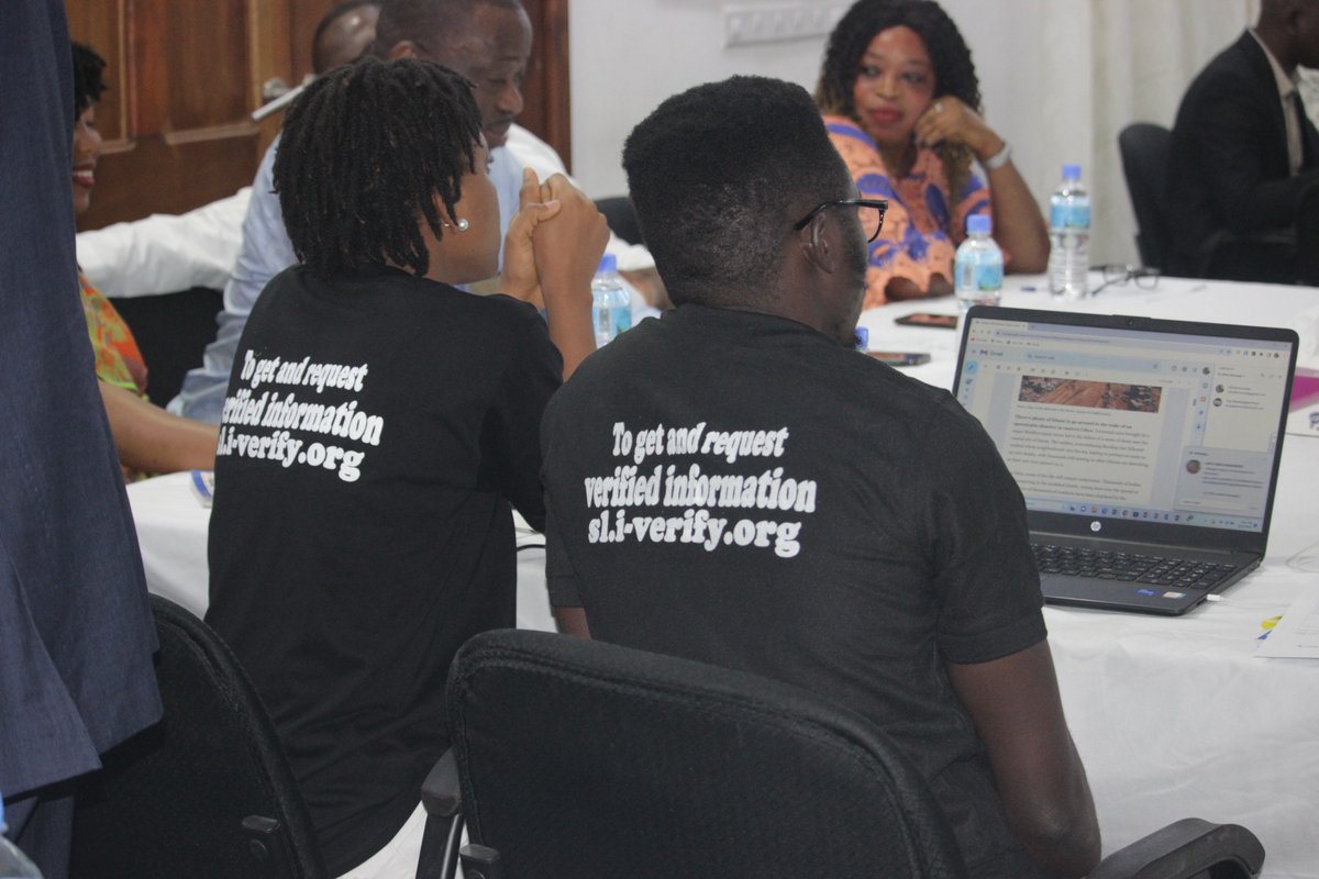UNDPSierraLeone's tweet image. Currently underway in Freetown! 

On this #DemocracyDay, #iVerifySierraLeone is conducting a comprehensive review of its efforts in combating disinformation and misinformation in the lead-up to, during, and after the June 2023 general elections organized by @SLAJ_Salone