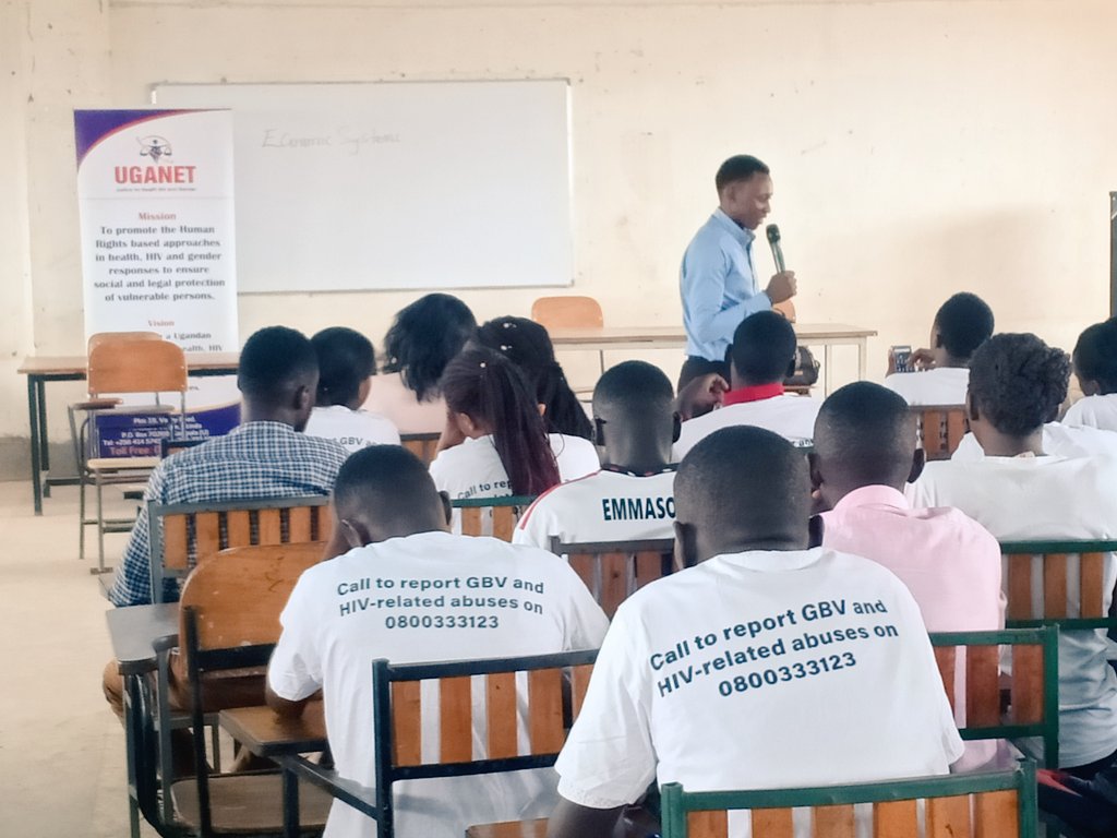 The last day of the university activations is underway! We are gathered with more than 500 students to share experiences, learn more about HIV stigma and GBV, and create awareness about the Centres4Her app and violence reporting mechanisms. @TASOUganda @Uganetlaw #EndHIV #EndGBV