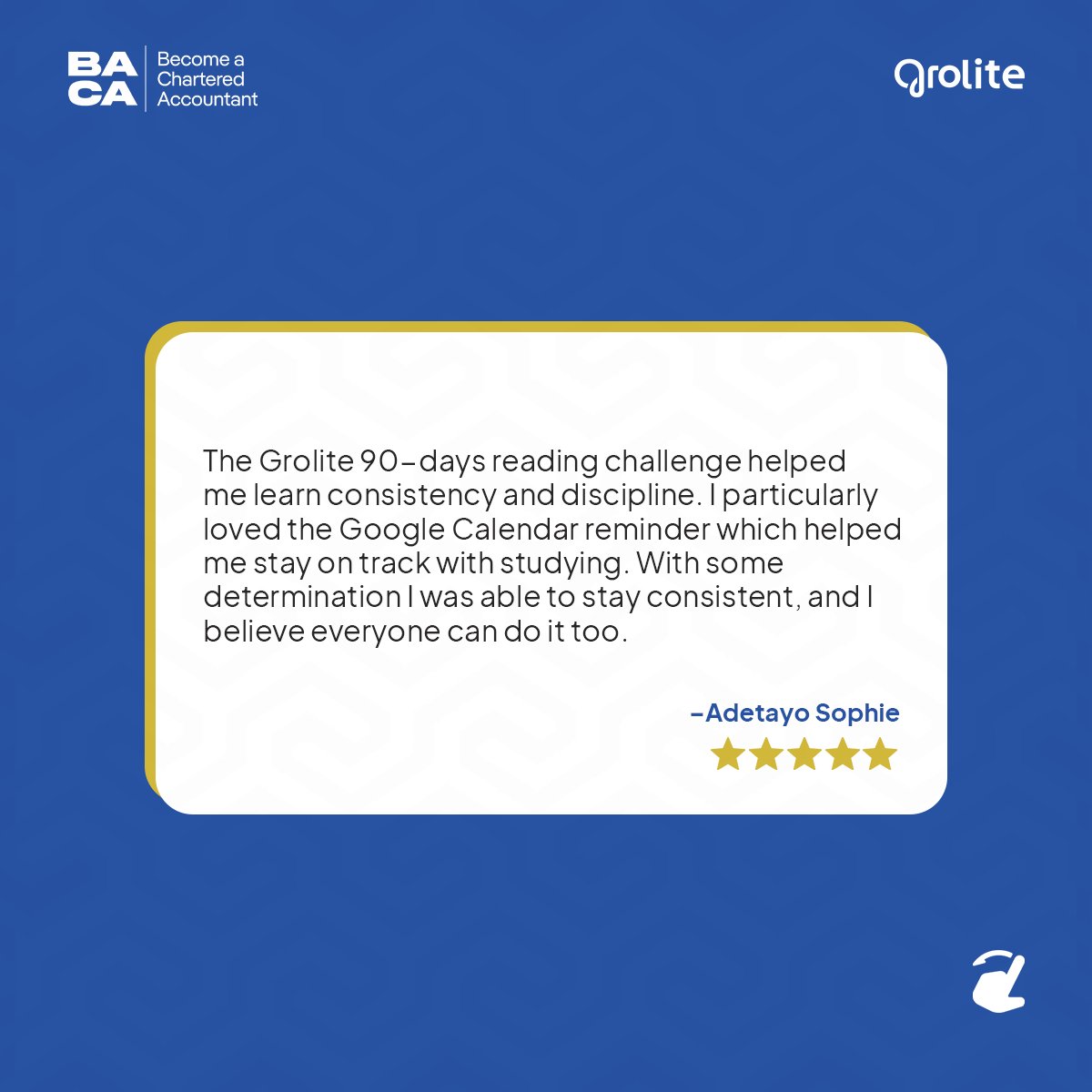BecomeChartered's tweet photo. Grolite has indeed been a transformative experience for our users. It helps them stay consistent and devoted to their learning.

Join the ever-growing community of empowered learners who have harnessed the power of Grolite to excel in their studies.

#grolite #winners #challenge https://t.co/jCP5GMwssq