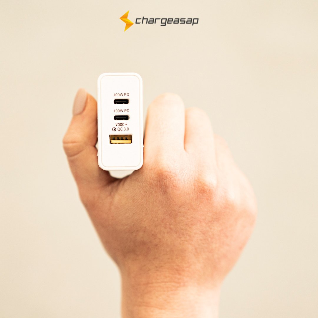 chargeasap's tweet image. Charge smarter, not slower! ⚡ 

Upgrade your charging experience with the 100W Omega Charger. Compact, powerful, and ready to supercharge your devices. It's time to leave slow charging in the past. #OmegaCharger #ChargeFast

------
Where Power Meets Efficiency
Follow @chargeasap